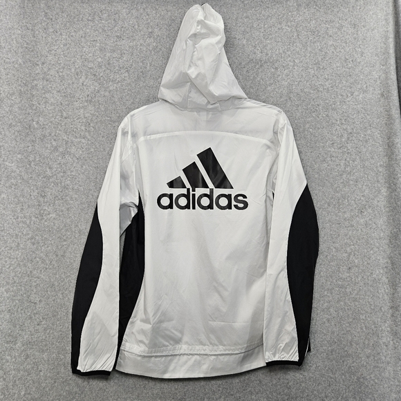 ADIDAS‎ Women's Aeroready White and Black Windbreaker Running Jacket Size M - Picture 13 of 15